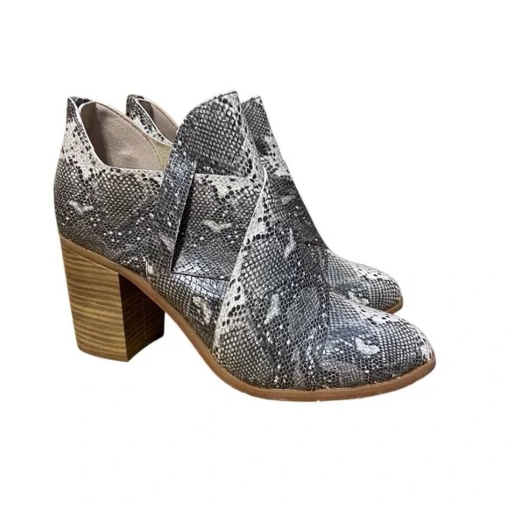 Bc Python Azalea Crisscross Ankle Booties Vegan S… - image 1